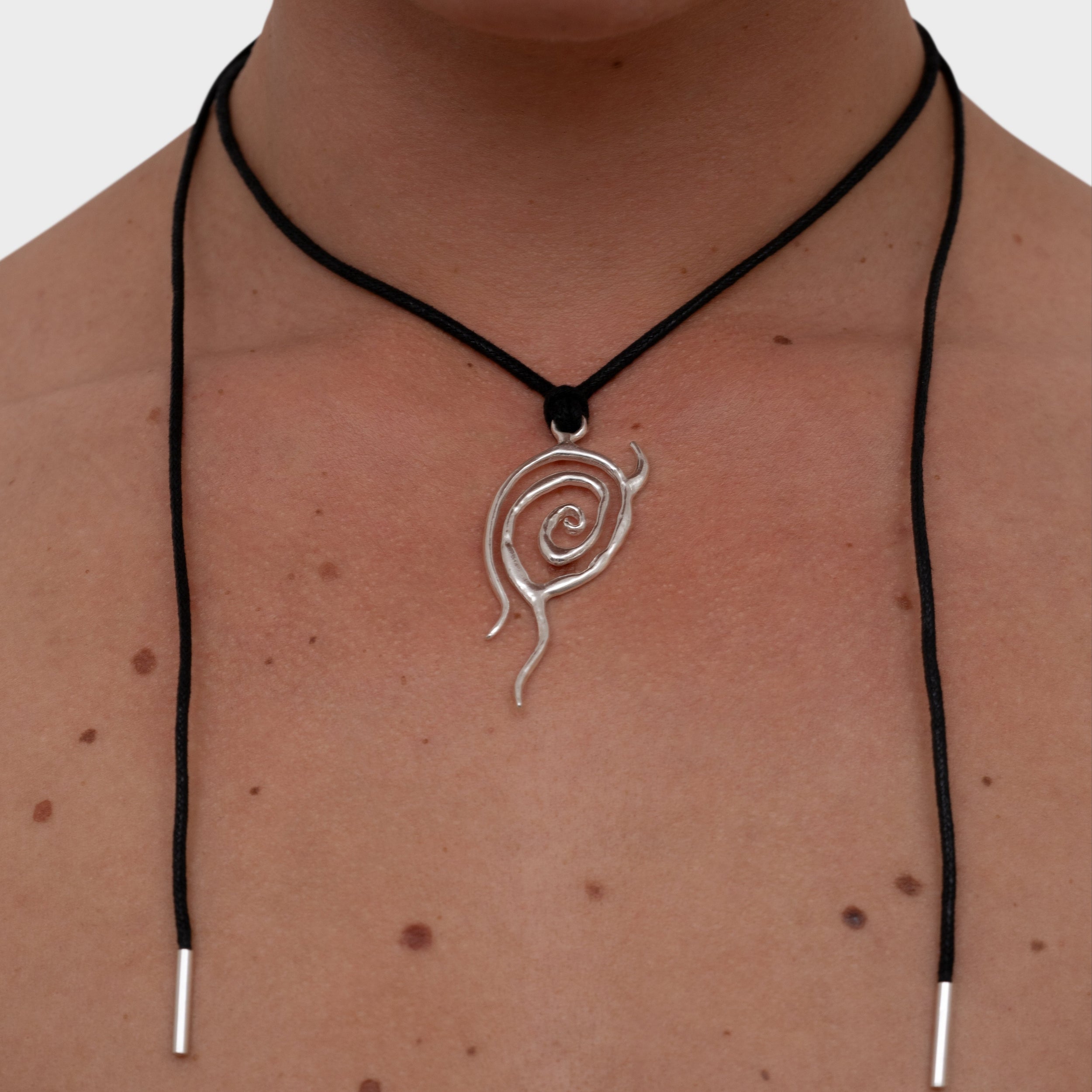 SPIRAL PENDANT ON CORD