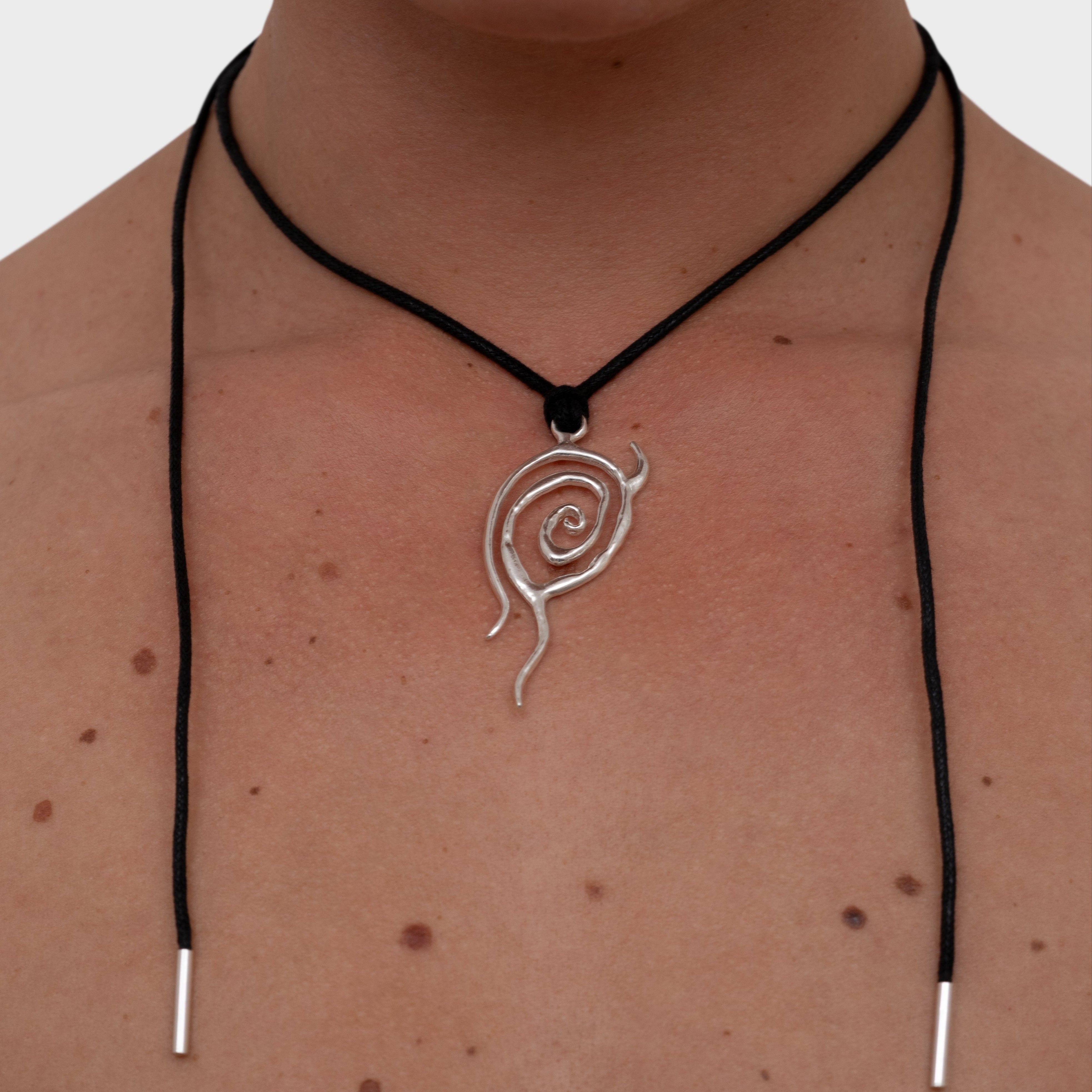 SPIRAL PENDANT ON CORD